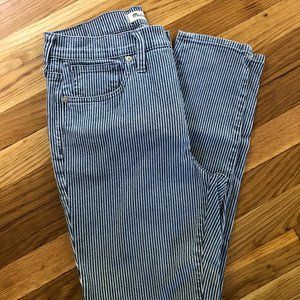 Madewell 9" Mid-Rise Skinny Jeans in Piper Stripe